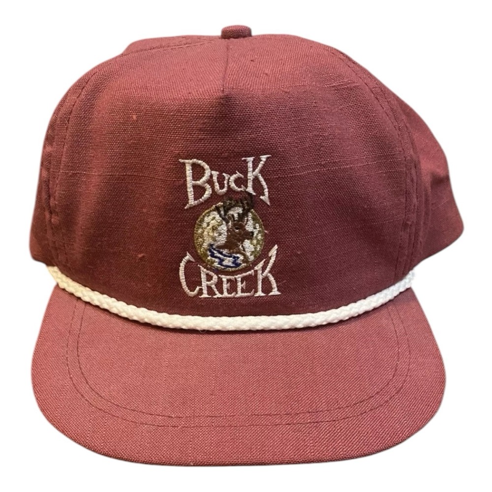 Vintage 90s Hunting Cap Hat Buck Creek Deer Embroidered Logo Mens One Size USA